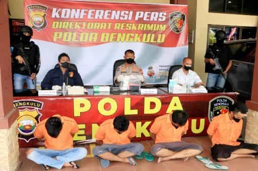 Operasi Musang Nala I 2022, Jatanras Polda Bengkulu Bekuk 6 Tersangka