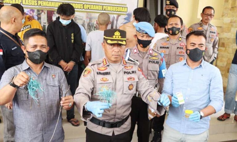 Polresta Kendari berhasil menangkap enam orang pelaku pembusuran yang selama ini meresahkan warga masyarakat  Kota Kendari, Sultra.