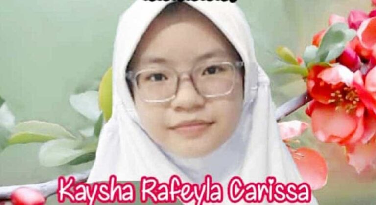 Kaysha Rafeyla Carissa Siswi MTsN 8 Jakarta kelas VIII meraih perunggu dalam Kompetisi Sains Siswa Muslim Indonesia (KOSSMI) tingkat