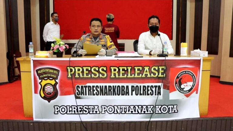 Sat Narkoba Polresta Pontianak Amankan Diduga Pengedar Narkoba Antar Provinsi