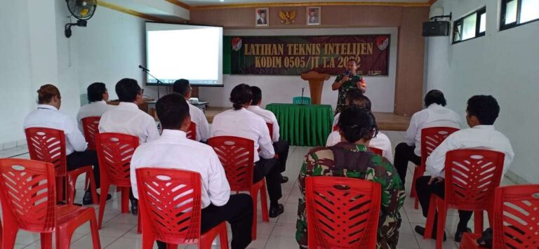Pelihara Kemampuan Intel, Kodim 0505/JT Gelar Latnis Intelijen TA.2022