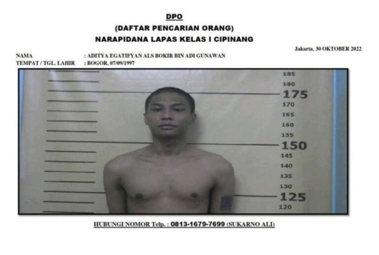 Aparat Gabungan Buru Napi Bandar Narkoba yang Kabur dari LP Cipinang