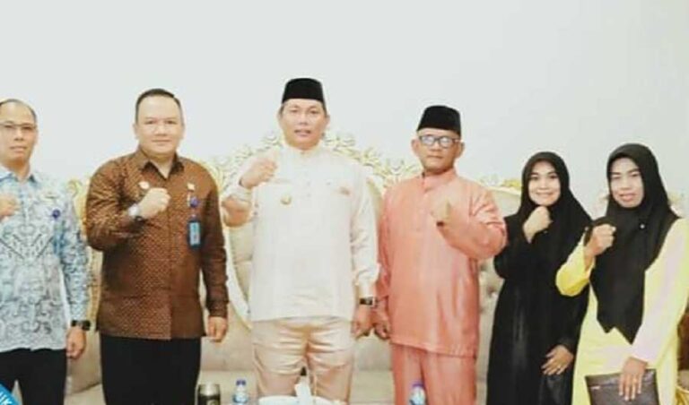 Wakil Bupati Tanjab Barat, H. Hairan menerima kunjungan Kepala Lapas Kelas IIB Kuala Tungkal, I Gusti Lanag ACP di Rumah Dinas Wabup