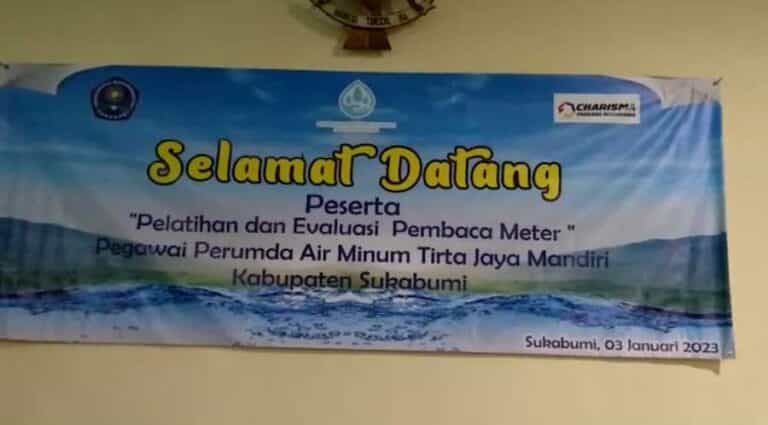 Perumda Air Minum Tirta Jaya Mandiri Kabupaten Sukabumi melakukan pelatihan dan evaluasi pembacaan meter di Hotel Augusta Jl. Raya