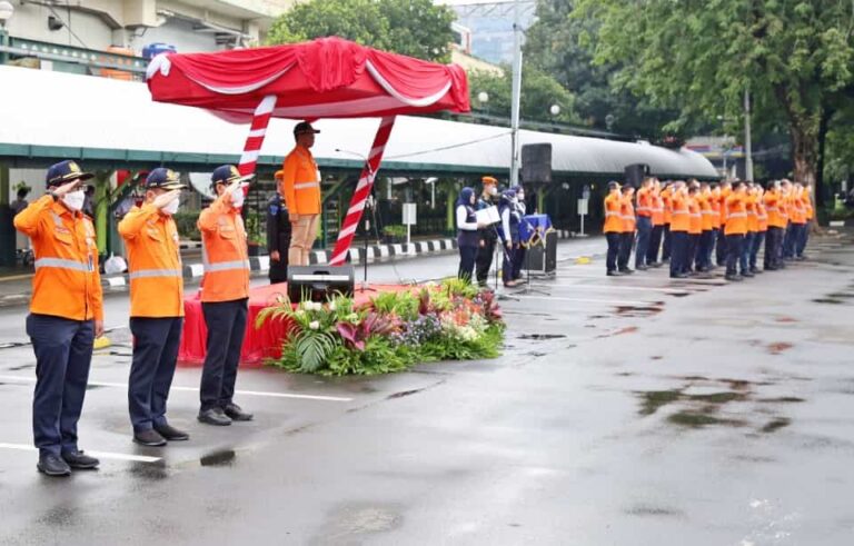 Peringati Bulan K3, Daop 1 Jakarta Gelar Apel di Stasiun Gambir