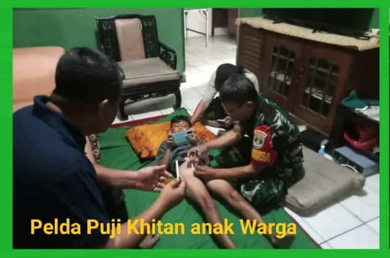 Peduli Dengan Warganya, Babinsa Multi Korp Kesehatan Sunat Anak Warga Binaanya