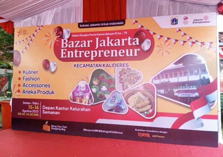 Dalam rangka memeriahkan momen Hari Kemerdekaan ke-78 Republik Indonesia, Kelurahan Semanan menggelar Bazar Jakarta Entrepreneur