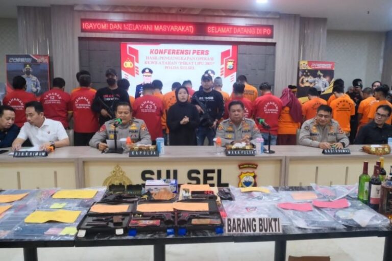 Polda Sulsel Ungkap 490 Kasus Kejahatan Dalam Ops Pekat Lipu