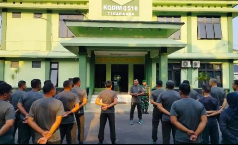 Kodim 0510/Tigaraksa Laksanakan Apel Pagi dan Olahraga, Ini Arahan Pasi Log