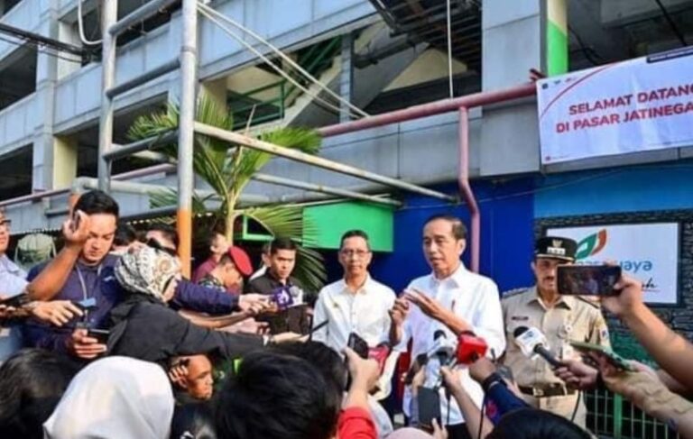 Presiden Joko Widodo Tinjau Harga Komoditas Pangan di Pasar Jatinegara