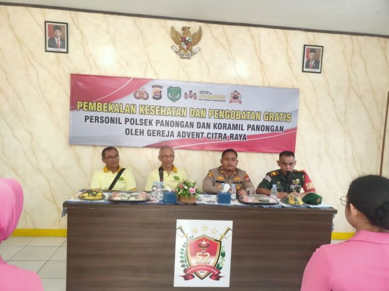 Gereja Advent Citra Raya Berikan Pembekalan Kesehatan dan Pengobatan Gratis Untuk TNI-Polri