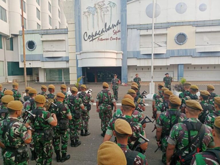 Dandim 0502/JU Pimpin Apel Gabungan Pam Waskita Kunjungan Presiden RI