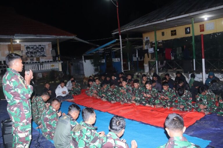 HUT TNI ke 78, Satgas Yonif 330 Tri Dharma Gelar Doa Bersama