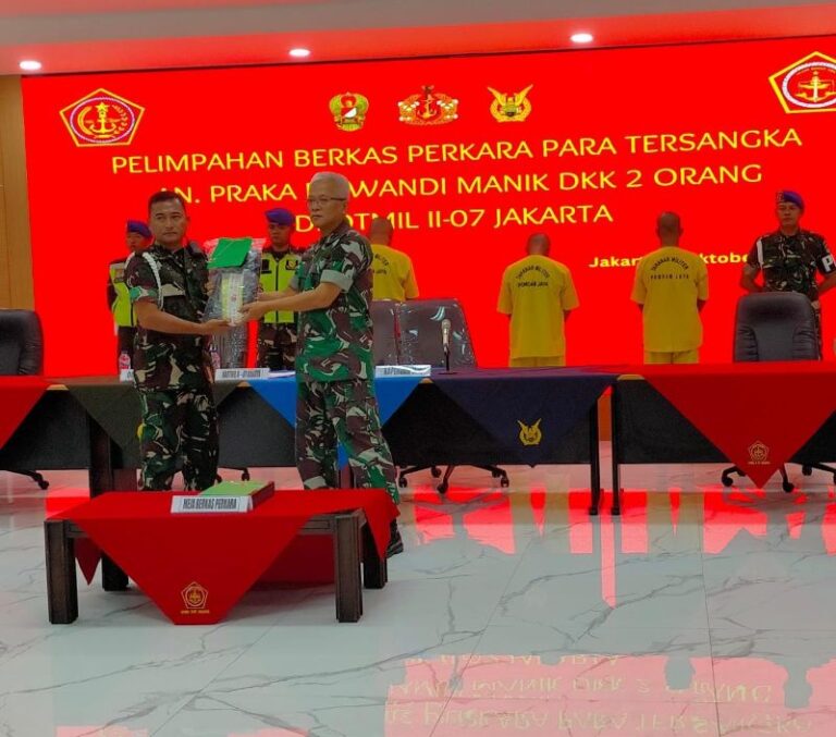 Hari Ini, Pomdam Jaya Limpahkan Perkara Imam Masykur ke Oditur Militer II-07 Jakarta