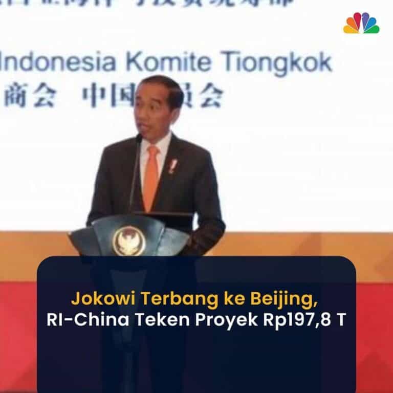 Jokowi Terbang ke Beijing, RI-China Teken Proyek Rp 197,8 T