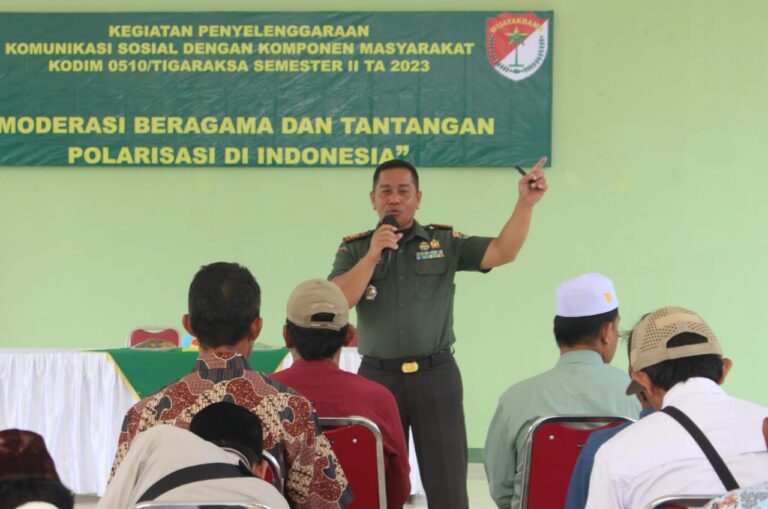Kodim Tigaraksa Gelar Komsos,”Moderasi Beragama dan Tantangan Polarisasi di Indonesia”