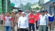 Bupati Tanjung Jabung Barat Drs. H. Anwar Sadat, meninjau secara langsung ke lokasi acara di Ponpes Al Baqiyatush Shalihat Kuala Tungkal