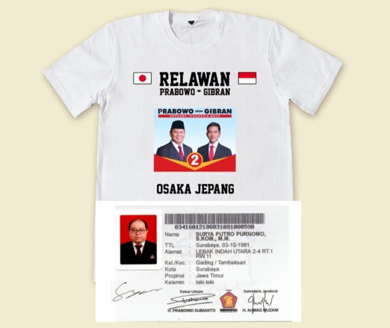 Tim Relawan: Masyarakat Indonesia di Osaka Jepang Dukung Prabowo-Gibran