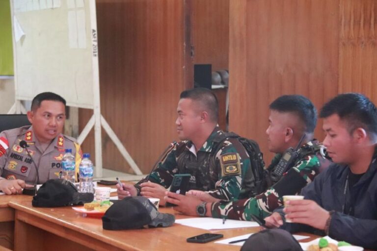 Gelar Rakor Kesiapan Akhir Sispamkota Intan Jaya, Komitmen Apkam TNI Polri Sukseskan Agenda Pemilu 2024