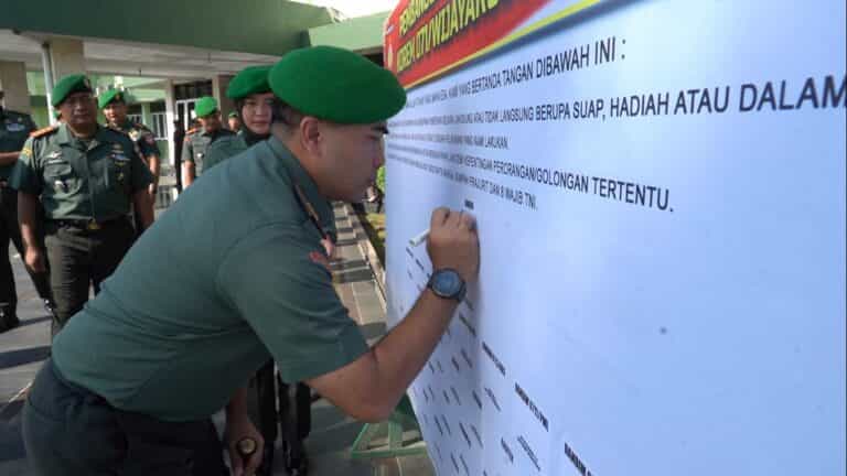 Komitmen Prajurit Wijayakusuma, Wujudkan Wijayakusuma Wilayah Bebas Korupsi