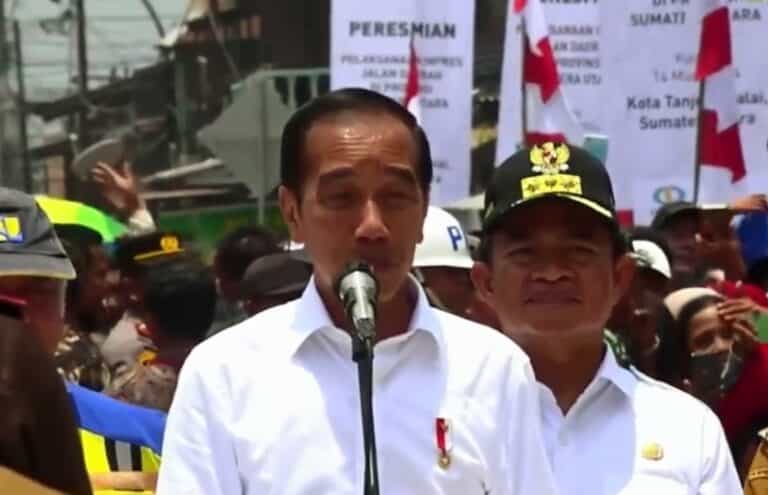 Presiden RI Jokowi Resmikan Pelaksanaan Inpres Jalan Daerah di Tanjungbalai, Sumut