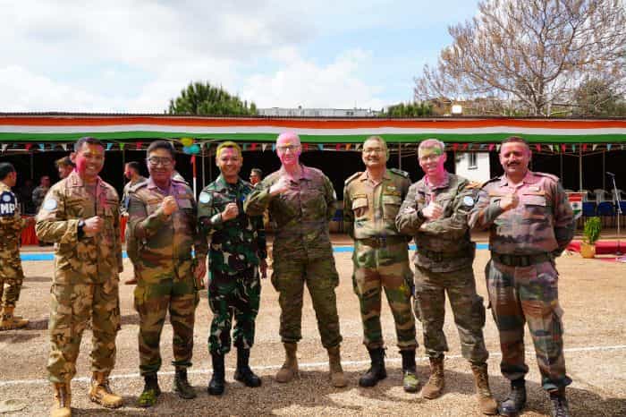 Komandan Satgas Yonmek TNI Konga XXIII-R/UNIFIL Hadiri Holi Celebration di India Battalion UNP 4-2
