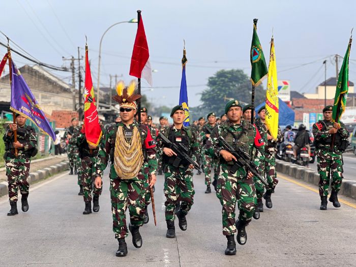 Bumi Pasundan Menyambut Prajurit Purna Tugas Satgas Pamtas Mobile Yonif 330/Tri Dharma