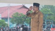 Bupati Tanjung Jabung Barat (Tanjabbar), Drs. H. Anwar Sadat, memimpin Apel Gabungan dan Silaturahmi ASN dan Non ASN pasca cuti lebaran