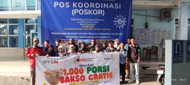 Tim BaksoMu Hangatkan Sukabumi, 1000 Porsi Bakso Gratis Bagi Korban Bencana