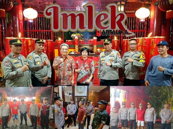 Kapolsek Tambora Berikan Himbauan Kamtibmas Saat Tinjau Keamanan Vihara di Malam Imlek