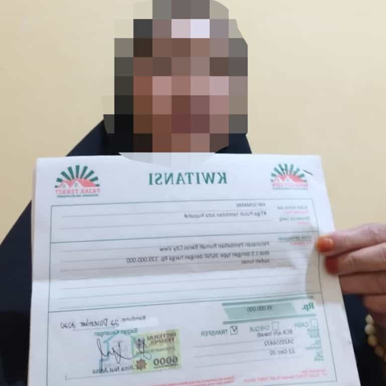 Ibu Ani Sumarni warga Tangerang akan laporkan Developer PT Fajar Terbit