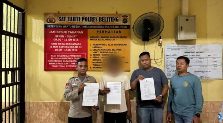Sat Reskrim Polres Belitung Berhasil Amankan Pelaku Penggelapan Uang COD Senilai Rp 34 Juta