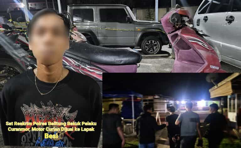 Sat Reskrim Polres Belitung Bekuk Pelaku Curanmor 