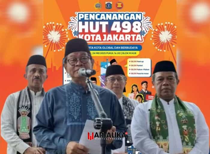 Gubernur Pramono Canangkan HUT ke 498 Kota Jakarta di Blok M