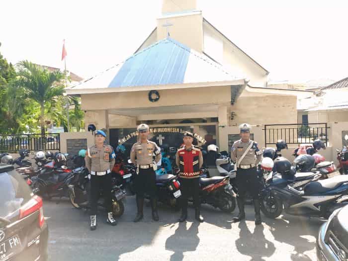 Polres Belitung Amankan Ibadah Peringatan Kenaikan Yesus Kristus di Sejumlah Gereja
