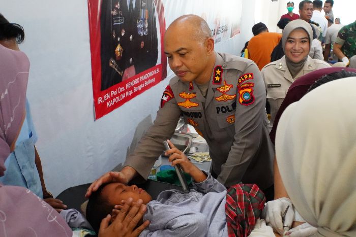 Jelang Hari Bhayangkara ke 79, Puluhan Anak Ikuti Khitanan Massal yang Digelar Polda Babel