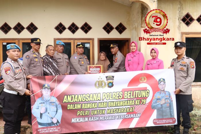 Wujud Kepedulian Polres Belitung: Kunjungi Purnawirawan dan Warakawuri Jelang Hari Bhayangkara ke 79