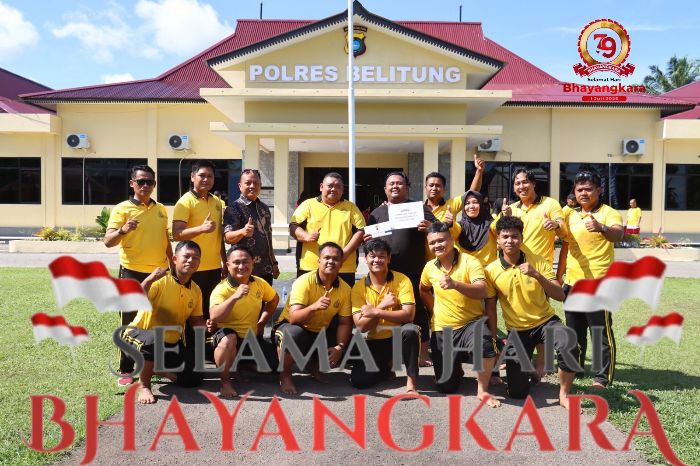 Semarak Hari Bhayangkara ke-79, Polres Belitung Gelar Lomba Tarik Tambang Penuh Semangat