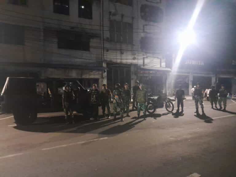 Kodim 0503/JB Gelar Patroli Keamanan Malam Hari Gunakan Kendaraan Maung