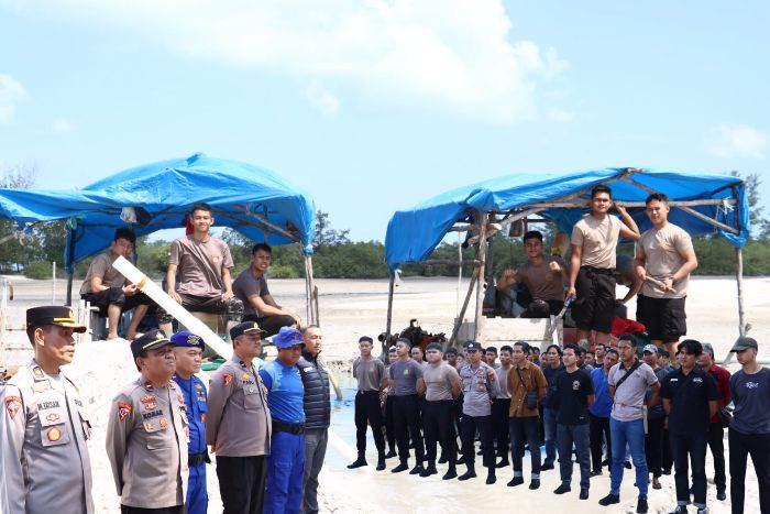 Polres Belitung Tertibkan Aktivitas Tambang Ilegal di Kawasan Hutan Lindung Pantai Juru Seberang