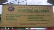 Papan reklame yayasan Miftahul Huda cengkareng