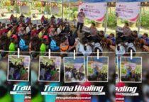 Aksi Trauma Healing STIK Angkatan 83 di Desa Kuala Cangkoi Aceh Utara, bentuk kepedulian Mahasiswa STIK terhadap kondisi psikologis masyarakat, khususnya anak-anak, pascabencana.