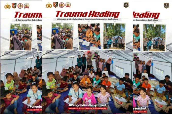 Sentuhan Kepedulian: Mahasiswa STIK Angkatan 83 Pulihkan Trauma Warga di Masjid Ulee Rubek Barat, Kecamatan Seunuddon, Kabupaten Aceh Utara, Sabtu (21/02/2026) pukul 14.00 WIB.