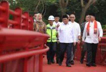Gubernur DKI Jakarta  Pramono Anung Tinjau Progres Taman Bendera Pusaka Capai 92 Persen, Siap Jadi RTH dan Pengendari Banjir di Jalan Barito I, Kramat Pela, Kebayoran Baru, Jakarta Selatan, pada Jumat (13/2/2026)
