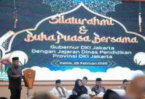 Iftar Bersama Disdik, Gubernur DKI Jakarta Pramono Anung: Pendidikan DKI Harus Inklusif di Gedung Dinas Pendidikan, Jakarta Selatan, Kamis (26/2/2026). 