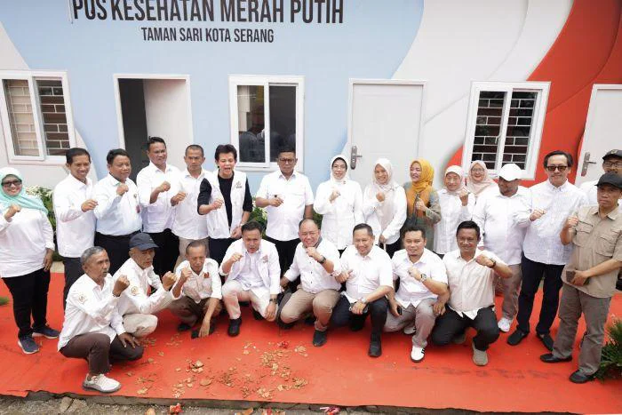 Gubernur Banten Andra Soni Resmikan Pos Kesehatan Merah Putih di Kawasan Tamansari, Cimuncang, Serang, Minggu (15/2/2026), Pos Kesehatan Merah Putih merupakan langkah nyata pemerintah daerah untuk hadir langsung di tengah masyarakat.