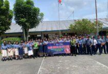 Unit Kamsel Satlantas Polres Belitung Edukasi Pelajar SMP Regina Pacis Tanjungpandan Terkait Ops Menumbing 2026, Belitung, Rabu (11/2/2026).