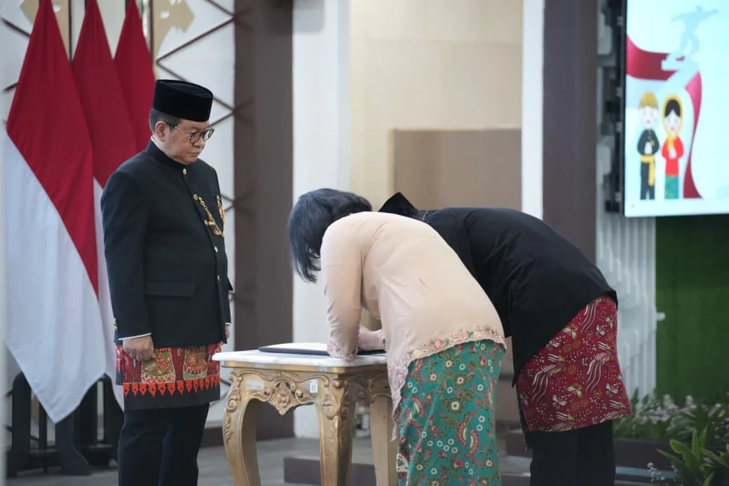 Gubernur DKI Jakarta Pramono Anung Lantik 521 Pejabat Fungsional: Fokus Jawab Tantangan Masa Depan Jakarta di lingkungan Pemerintah Provinsi (Pemprov) DKI Jakarta di Balai Kota Jakarta, pada Rabu (4/3/2026)