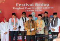 Gubernur DKI Jakarta Pramono Anung resmi membuka Festival Bedug Tingkat Provinsi DKI Jakarta Tahun 2026 di Taman Ismail Marzuki, Jakarta Pusat, pada Sabtu (7/3/2026).