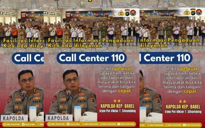 Kapolda Bangka Belitung (Babel) Irjen Pol Viktor T. Sihombing menegaskan komitmen Polda Babel dalam memperkuat fasilitas pelayanan 110 menjelang perayaan lebaran Idul Fitri 1447 Hijriah.